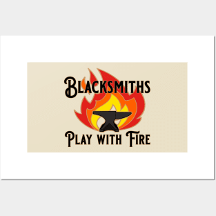 Blacksmiths Play with Fire and Anvil Posters and Art